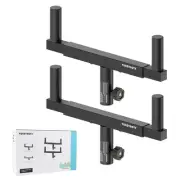 Set of 2 Dual Speaker Mount Bar Mounting Fork Bracket Speaker Pole Width Adju