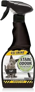 CSI Urine Cat Kitten Stain & Odour Remover, 500ml, Bio-Active Enzyme Formula, Urine, Faeces & Vomit Cleaner, Eliminates Urea & Uric Acid Crystals, Prevents Remarking