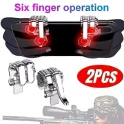 4 Key Gaming Trigger Pair Phone W6 PUBG Mobile Controller Gamepad For Android