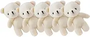 BCOATH 5pcs Cute Plush Bear Keychain Pendant Cartoon Bear Bag Hanging Ornament Adorable Stuffed Keychain for Backpacks Birthday Present Luggage Accessory Fine Workmanship Multi Purpose