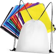 CORHAD 12Pcs Drawstring Backpacks Durable Gym Bags for Adults Lightweight Easy to Clean Drawstring Storage Bags for Sports Daily Use