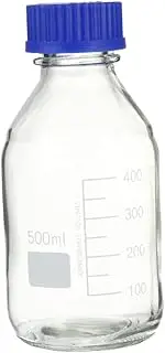 DECOMELODY 1Pc Glass Bottle with Calibration Assorted Color Laboratory Chemical Storage Bottle Medicine Sealing Bottle for Science Experiments and Observations