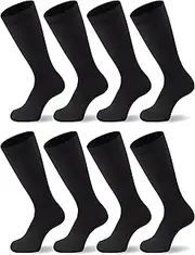 [Duufin] 8 Pairs Boys Baseball Socks Football Knee-High Athletic Socks for Youth