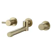 Decaura Bath Spout Wall Water Spout Basin Shower Taps Bathtub Taps Brushed Gold