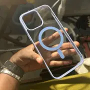 Clear and blue iPhone 14 Pro Max case brand new
