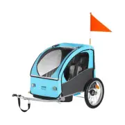 27kg Child Bike Trailer Foldable Tow-Behind Kids Bicycle Trailer with Steel F...