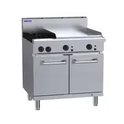 Luus RS-2B6P 2 Burner 600mm Griddle with Oven - RS-2B6P-LU
