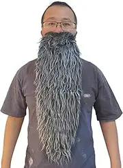 Fake Beard Costume, Long Costume Beard Christmas Halloween Cosplay Wizard Beard for Adults Men Women