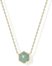 [PAVOI] 14K Gold Plated Gemstone Pendant Necklace | Dainty Chain Necklaces for Women | Amethyst, Green Fluorite, Labradorite, Rose Quartz Gemstone Pendants