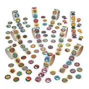 Bulk Sticker Assortment, Stationery, 10 Rolls, 1,000 Stickers