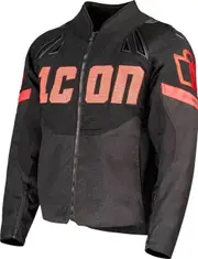 Icon Contra 3 Hero, textile jacket , color: Black/Red , size: 3XL