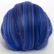 Merino/Silk (70/30) Dyed Ocean Top DHG 100g Wool Roving Spinning Felting Blue