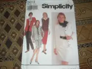 SIMPLICITY #8613 - LADIES BUSINESS SKIRT-VEST-JACKET-PANTS PATTERN 6-16 FF