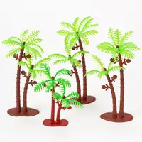 在飛比找ETMall東森購物網優惠-10顆裝椰子樹蛋糕裝飾植物小樹海灘沙灘情景裝飾插件仿真椰樹擺