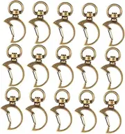 KALLORY Alloy Keychain Charms Universal Snap Hooks Swivel Clasps for DIY Projects
