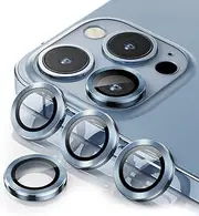 for iPhone 14 Plus 13 Pro Max 12 Mini Metal Camera Lens Glass Screen Protector Crystal-Clear, Scratch-Resistant Glass with Oleophobic Coating for Enhanced Photography