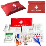 12Pcs First Aid Kit Travel Holiday Car Work Medical Pouch Emergency 1st Aid Bag