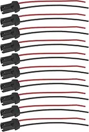 10PCS 12V 24V T10 Pre-Wired Push Auto Light Bulb Socket Holders Lamp Holder Connector Extension for W-5W W3W 501 194 LED Repair Dash Parking