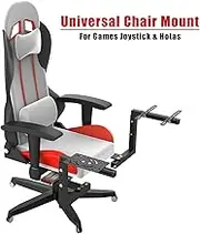 EG STARTS Universal Games Chair Mount for Flight Sim Game Joystick Throttle Hotas Systems Compatible with Logitech X56, X52, X52 Pro, Thrustmaster T-Flight Hotas, A10C Hotas Warthog, T.16000M, TCA