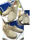 Birkenstock Saunders Durby Napa Leather Lace-Up Oxford Shoes Cloud Patent (New)