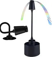 Fly Fans for Outdoor Tables | Gnat Trap Spinner with Light,Energy-Saving Gnat and Fly Away Fan for Patio Camping Restaurant Poolside Garden