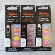 Sally Hanson Salon Effects Perfect Manicure Press On Nails 3 Sets Block Party