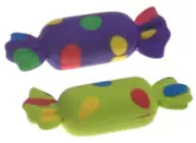 Candy Erasers Lot 31 Purple Green Polka Dots Wrapper Birthday Party Favors Gift