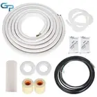 White Connection Pipe 25Ft 1/4"-3/8" Install Kit For Mini Split Heat Pump System