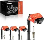 A-Premium Ignition Coils & Spark Plugs Kits Replacement for Mercedes Benz E300 SLC300 2017-2019, 2.0L L4, Iridium, Red, A Set of 8