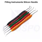 Dental Filling Amalgam Composite Silicon Handle Set of 5 Restorative Instruments