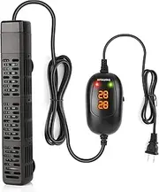 HiTauing 200W Aquarium Heater, 200W Submersible Fish Tank Heater with Over-Temperature Protection and Automatic Power-Off When Leaving Water for Saltwater and Freshwater (AU Plug Included)