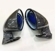 1 Pair ABS Carbon Fiber F1 Style Side Wing Rear View Mirror Fit For Car Truck