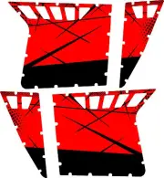 Pro Armor Door Graphics Kit Polaris RZR XP 900 Razor Red 2008 - 2012 RZR S