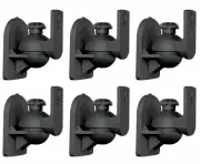 6 Pack Lot Satellite Speaker Black Wall Mount Brackets for Bose Jewel Cube