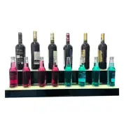 31" 2-Step High Light LED Detachable Liquor Bottle Display Shelf,Liquor Bottl...