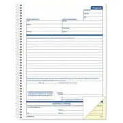TOPS Spiralbound Proposal Form Book, 8 1/2 x 11, Two-Part Carbonless, 50 Sets/Bo