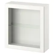 BESTÅ wall-mounted cabinet combination, white/Ostvik white, 60x22x64 cm
