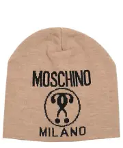 Moschino beanie men double question mark 60016M5146003 Beige wool cap hat beret