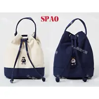 在飛比找蝦皮購物優惠-🇰🇷韓國《SPAO》代購 spao熊束口水桶包（藍/白）20