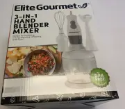 Elite Gourmet 3-IN-1 Hand Blender Mixer Model EHB308-NEW IN UNOPENED BOX