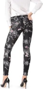 NWT MeMoi Women's size M/L Black Extravagant Butterfly Leggings Skinny