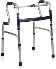 Walkers for Seniors Lightweight Foldable Foldable Walker, Handrail, Adjustable, Disabled Elderly (Aluminum Alloy) (Blue with seat Plate) Little Surprise