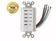 Exhaust Bathroom Fan Auto Shut Off Countdown Switch Timer, 30-15-10-5 Minute