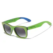 Handmade Natural Green Polarized Gradient Lens Sunglasses