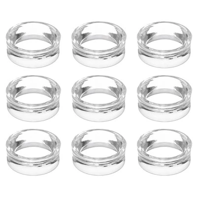 9 Pcs 0.6" Round Baseball Stand Acrylic Sphere Holder Crystal Sphere Display