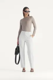 Hayward Pant Ivory Size 12 | Elka Collective