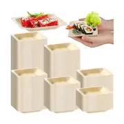 600 Pcs Disposable Square Palm Bowls Palm Leaf Bowls Bamboo Disposable Plates...