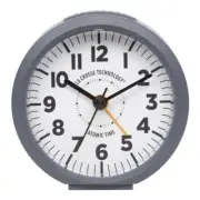 La Crosse Technology Alarm Clock 4 in. Round Gray Analog Atomic Compact Accurate