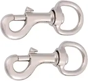 GRIRIW Pet Supplies 2 Pack Collar Hooks Swivel Joint Traction Rope Buckle for Dog Cat Harness Easy to Use Durable