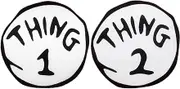 Thing 1 & Thing 2 Large 2 Piece Iron On Patch Set Halloween Costume Accessories for Kids and Adults Standard (Thing 1 & Thing 2)